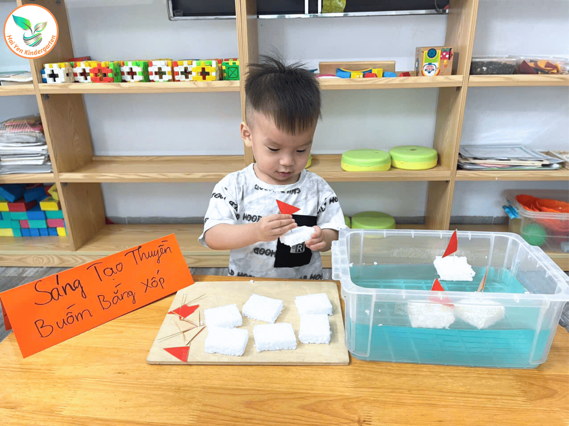 KHÉO TAY LÀM THUYỀN BUỒM – BÉ SÁNG TẠO KHÔNG GIỚI HẠN - Mầm Non Hải Yến - Trương Định