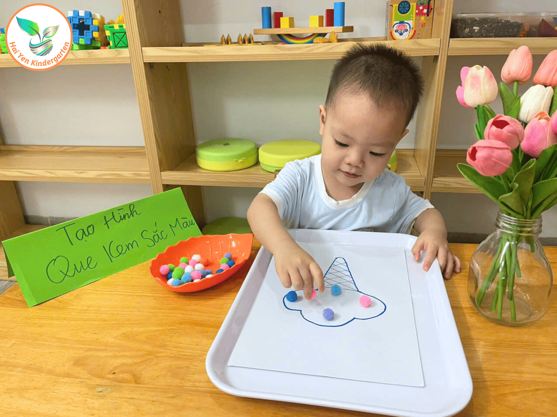 QUE KEM SẮC MÀU – NGỌT NGÀO VÀ SÁNG TẠO NHƯ CHÍNH TÂM HỒN CỦA BÉ - Mầm Non Hải Yến - Trương Định