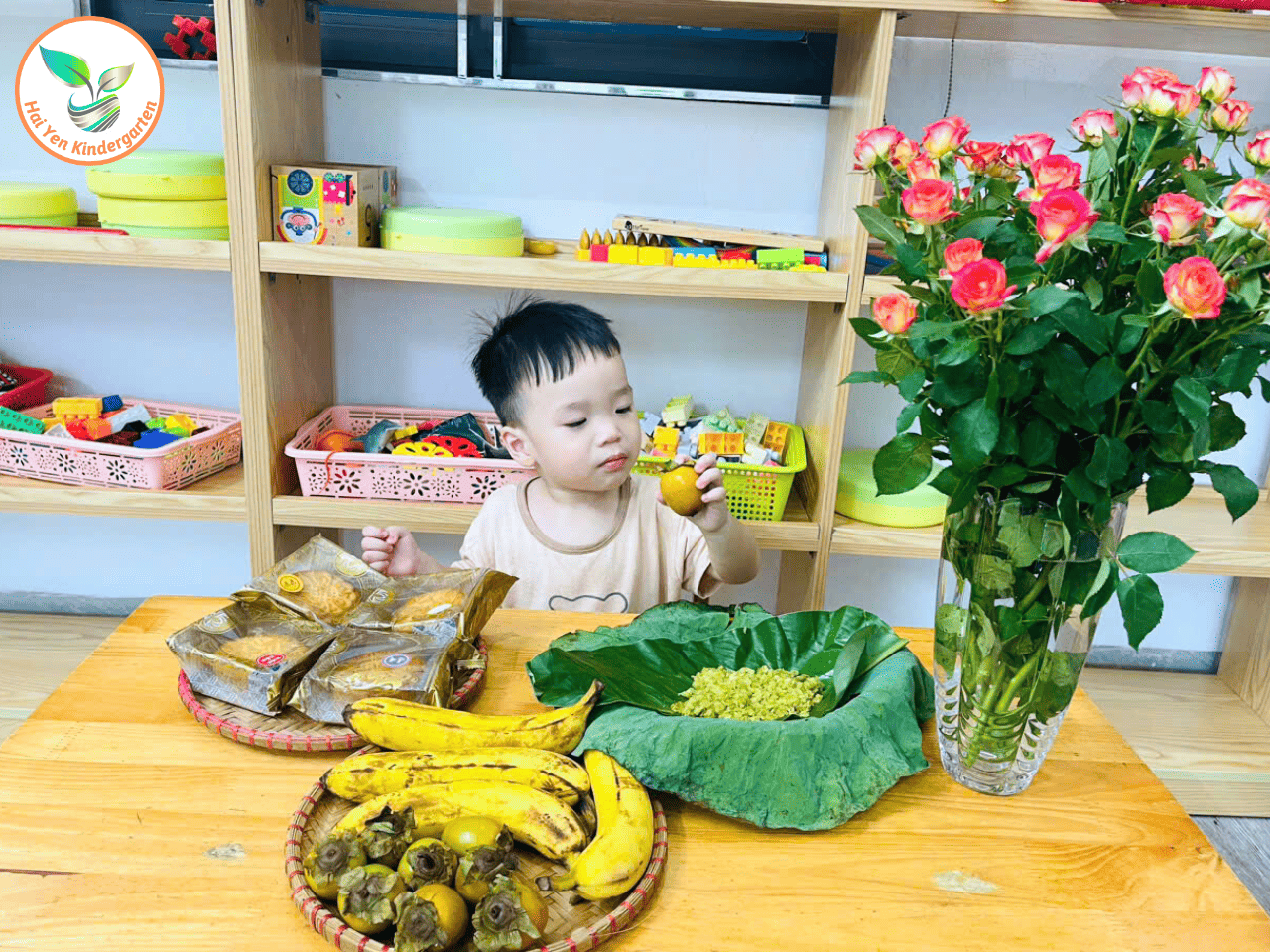 HƯƠNG VỊ MÙA THU – CHUỐI CHẤM CỐM - Mầm Non Hải Yến - Trương Định