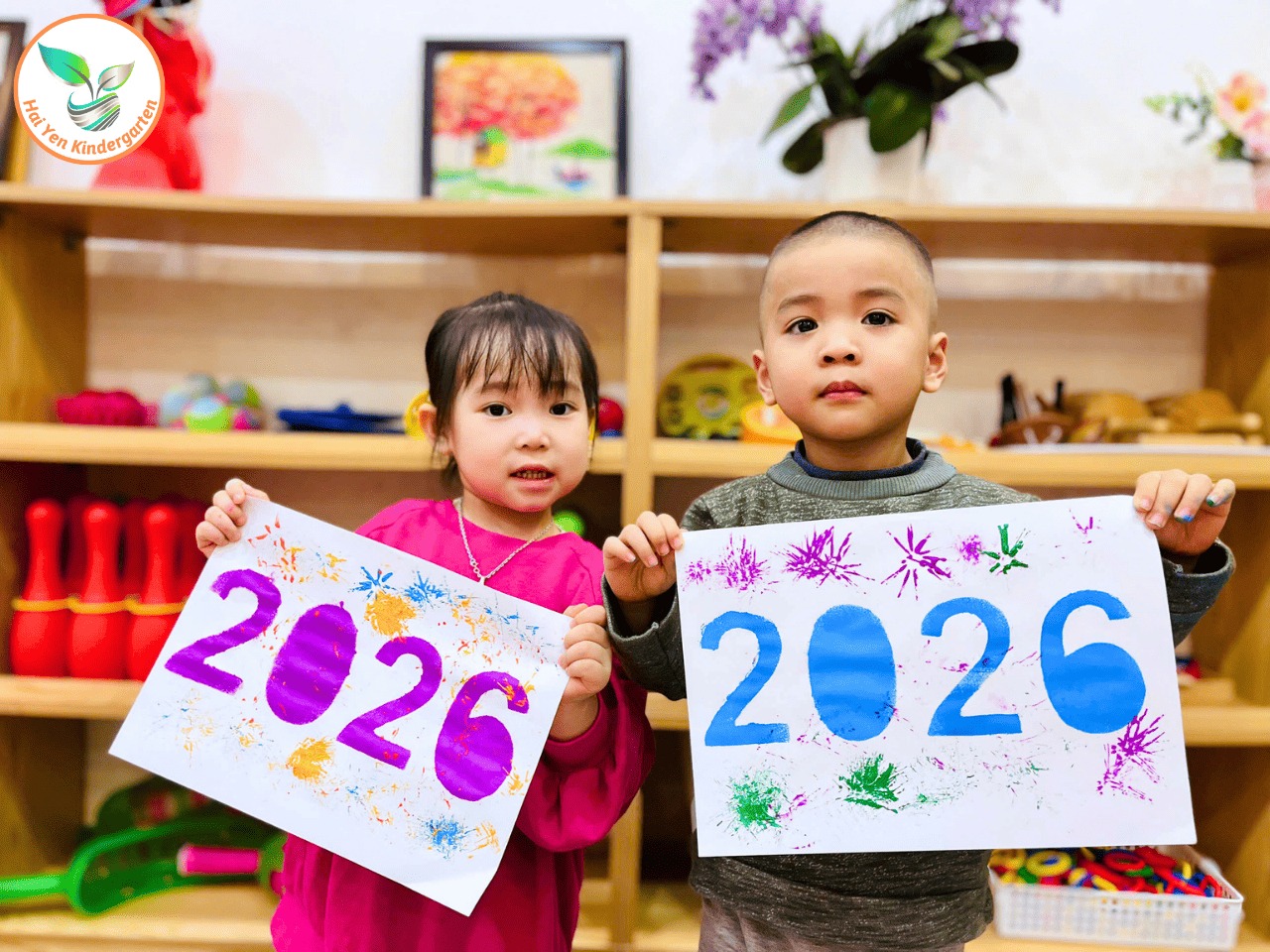 LỜI CHÚC NĂM MỚI TỪ NHỮNG ĐÔI TAY NHỎ - Mầm Non Hải Yến - Trương Định