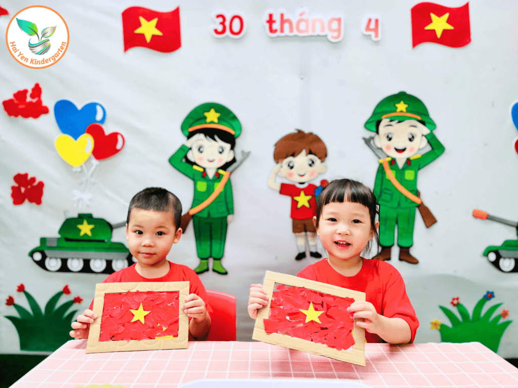 CHÀO MỪNG KỶ NIỆM 51 NĂM GIẢI PHÓNG MIỀN NAM - Mầm Non Hải Yến - Trương Định