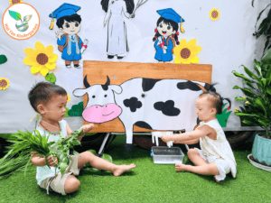 CHĂM SÓC BÒ SỮA - Mầm Non Hải Yến - Trương Định