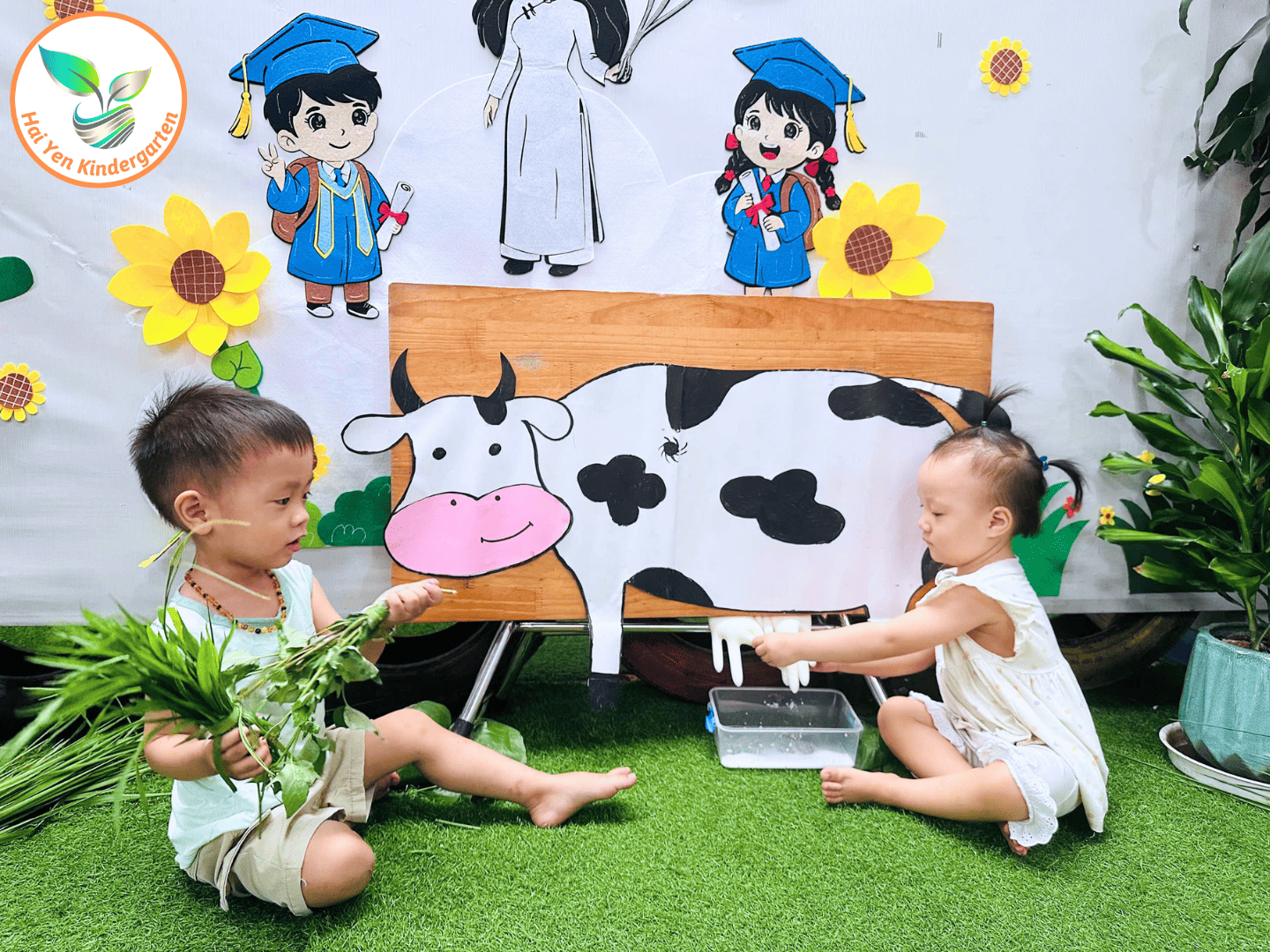 CHĂM SÓC BÒ SỮA - Mầm Non Hải Yến - Trương Định