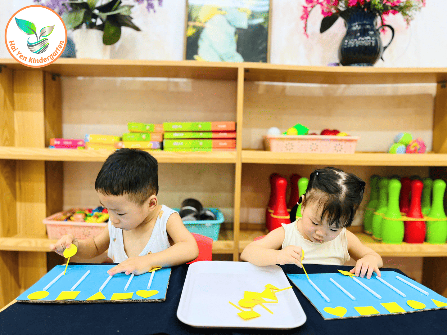 NHẬN BIẾT VÀ GHÉP CẶP HÌNH HỌC CƠ BẢN - Mầm Non Hải Yến - Trương Định