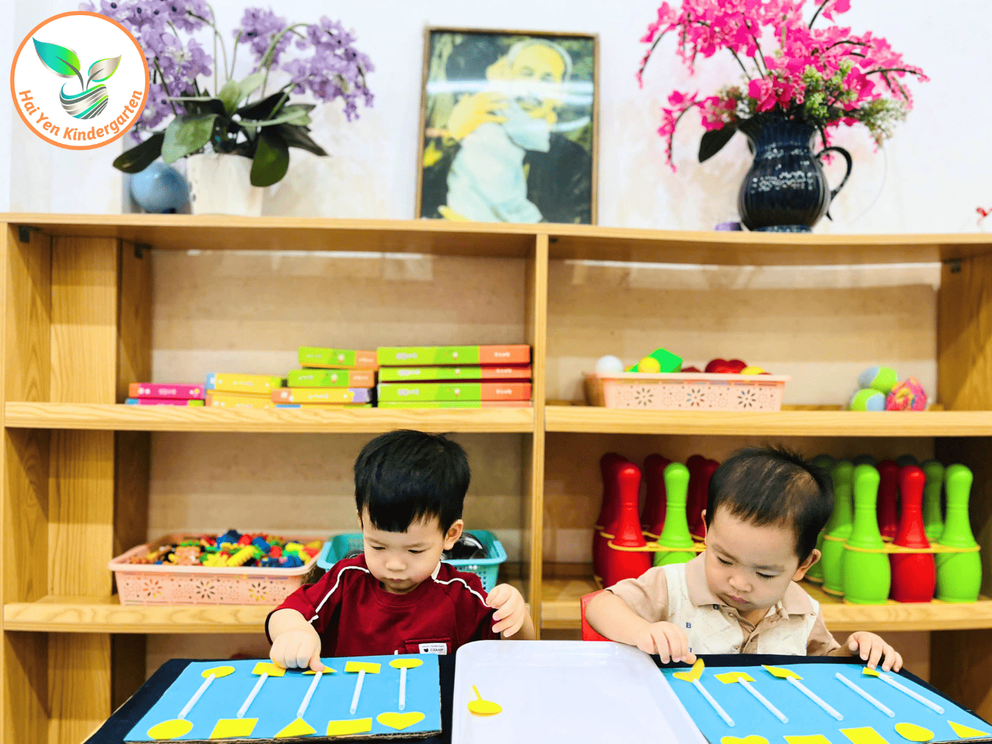 NHẬN BIẾT VÀ GHÉP CẶP HÌNH HỌC CƠ BẢN - Mầm Non Hải Yến - Trương Định